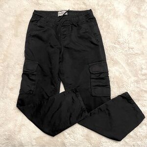 Abercrombie Kids Black Relaxed Pull-On Taper Pants Size 13/14 Regular